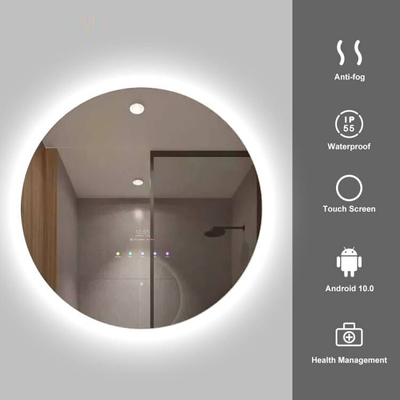 10.1“ Touchscreen Slimme Spiegel, Geleide de Badkamersspiegels van IP65 PCAP rond